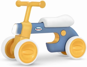 Henry & Colin Baby Balance Bike for 1 to 3 Year Old Boys Girls, 4-Wheel First Bike, Toddler Walker Riding Toy with Colorful Light and Music, Birthday Gift for 1 2 3 Year Olds (Blue)