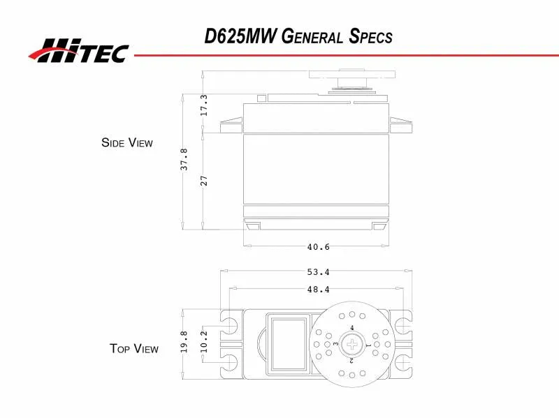 Hitec D625MW 32-Bit, High Speed, Metal Gear Servo