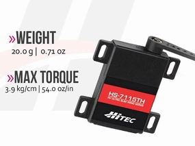 Hitec HS-7115TH High Voltage, Titanium Gear, Slim Wing Ultra Premium Servo Special Order