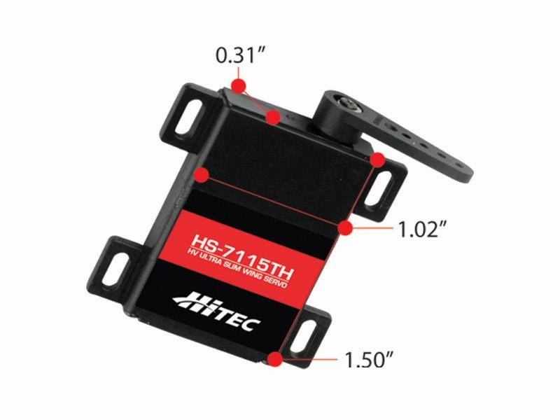 Hitec HS-7115TH High Voltage, Titanium Gear, Slim Wing Ultra Premium Servo Special Order