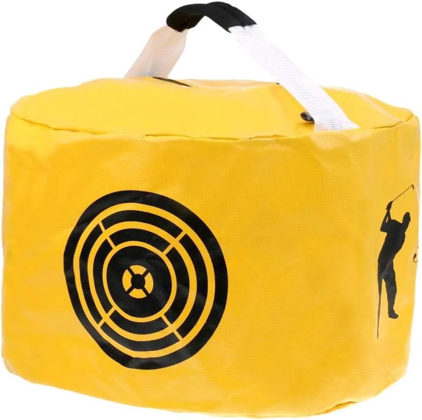 Hitting Bag Golf Impact Power Smash Bag Swing Training Aids Waterproof Durable (Yellow)