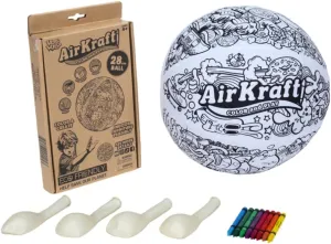 HogWild AirKraft Ball - 8 Crayons Set | Soft, Customizable, and Safe Ball with Durable Fiber and Balloon Interior | Perfect for Kids Age 5 