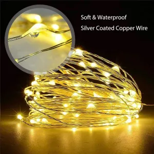 Homemory Waterproof 200 LED 66FT Fairy Lights with Remote And Timer,  8 Modes Copper Wire Long String Lights,  Warm White(1 pack)