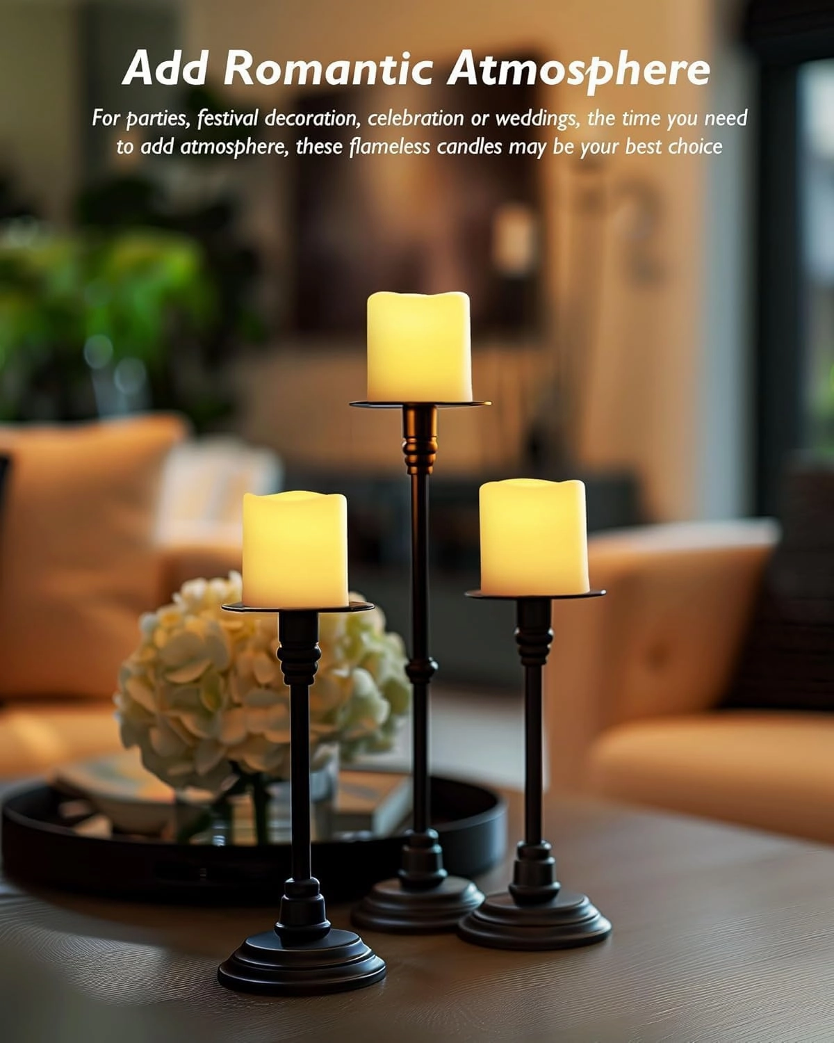 Homemory 400  Hour Remote Control Candles, 2/4/6/8H Timer LED Votive Candles, 24Pack Battery Operated Tea Lights in Warm White for Outdoor, Table, Halloween, Christmas (Batteries Included