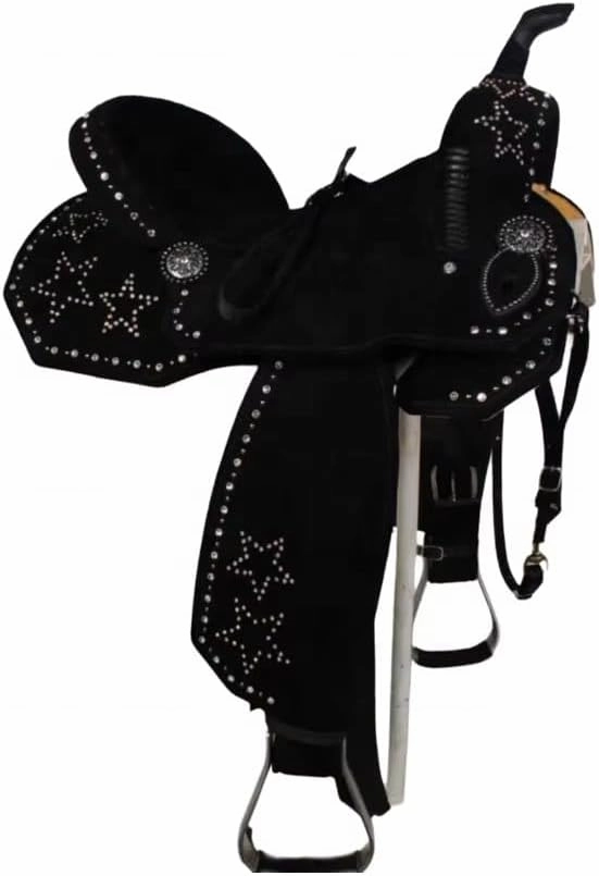 Horse Saddle Barrel Racing Western Wooden Tree Handmade Premium Leather Comfort Horse Trail Equestrian Tooled Carved Horse Riding Saddle Size: 10"-18 inches Seat Available, YU04