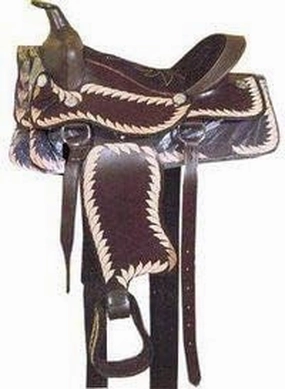 Horse Saddle Western Barrel Racing Racer Leather Handmade Premium Comfort Riding Trail Equestrian Tooled Carved Best Horse Riding Saddle for Horse Size: 10-18 inches Seat Available, BRD323