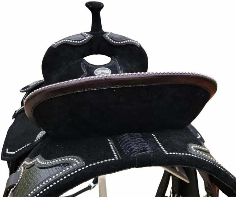 Horse Saddles Barrel Racing Western Wooden Tree Handmade Premium Leather Comfort Horses Trail Equestrian Tooled Carved Horse Saddle Riding Size: 10-18 inches Seat, KA13