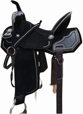 Horse Saddles Barrel Racing Western Wooden Tree Handmade Premium Leather Comfort Horses Trail Equestrian Tooled Carved Horse Saddle Riding Size: 10-18 inches Seat, KA13
