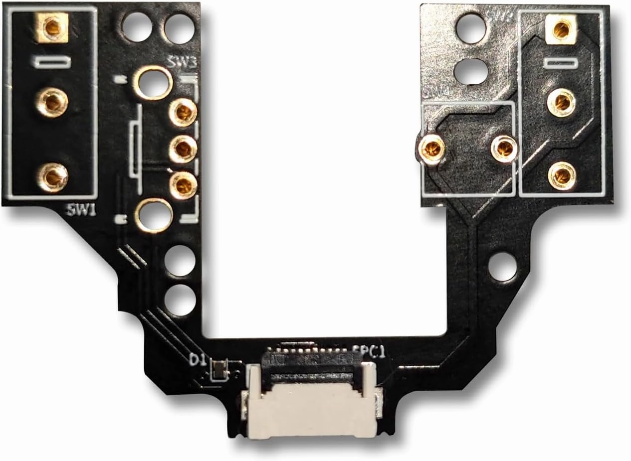 Hot-Swap Micro Switch PCB Kit for Logitech G Pro X Superlight 2 GPX 2 GPW 3 Mice – ENIG Gold Pads, 6-Claw Clamps | Fix Double-Click & Customize Clicks