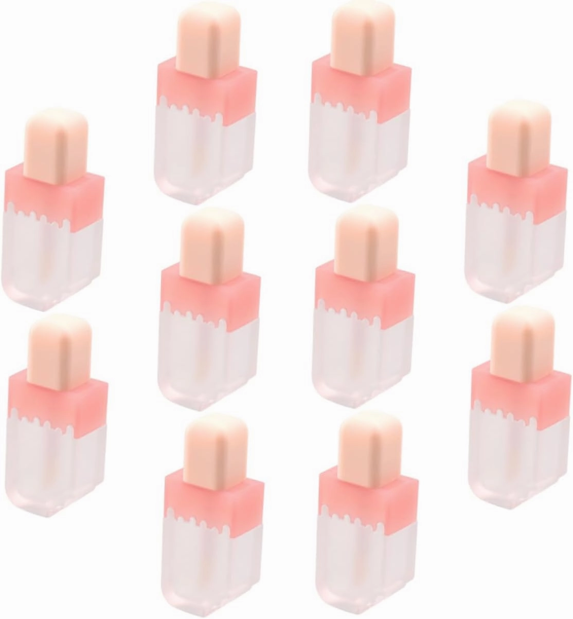 Housoutil Lip Gloss Tube Bottles 10pcs Lip Gloss Tube Clear Lip Gloss Lip Gloss Container Lip Oil Bottle Chopsticks, Assorted Color, 6.00X4.00X1.50CM