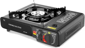 HXBER Cassette Stove Portable Gases Butanes Stove 2.9KW with Piezo Ignition for Outdoor Cooking Camping Pincnic Backpacking Hiking Barbecue