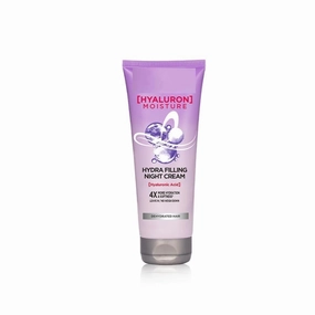 Hyaluron Moisture Hydra Filling Leave-in Night Cream, Powered by Hyaluronic Acid, For Dry & Dehydrated Hair, Volume-180ml, Makes hair frizz-free, bouncy and hydrated for up to 72HR