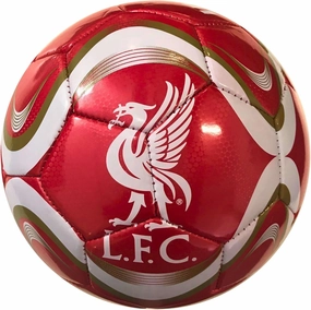 Icon Sports Officially Licensed Liverpool FC Regulation Size 5 Red Coined Soccer Ball