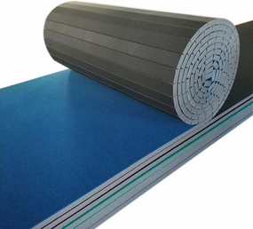 Indoor Gymnastics Tracks Exercise Mat Roll Out Cheerleading Fitness Mats With A Grippy Gym Carpet Top Sturdy Foam Wrestling Mats For MMA, Gymnastics