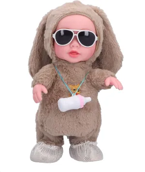 Interactive Talking Doll - Repeats, Sings, Dances, and Walks - Toy for Kids (Brown)