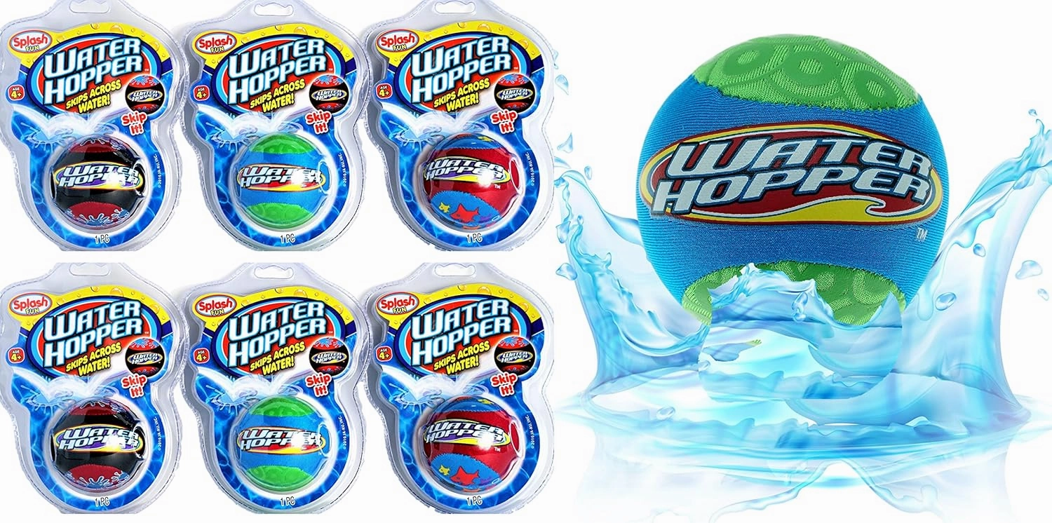 JA-RU Pro Hopper Skip Water Bouncing Ball Professional Fidget Skip Ball Pool Bounce Balls Toys. Skipping Beach Ball. Outdoor Game Party Favor Pool Toy for Kids and Adults 880