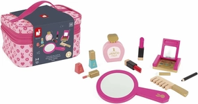 Janod Little Miss Vanity Case - 9 Piece Pretend Play Set - Ages 3  - J06514