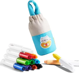 Jar Melo Jumbo Crayons for Toddlers, 12 Colors Washable Crayons with 108 Free PDF Coloring Pages, Unbreakable and Easy to Hold, Safe Art Supplies for Kids Ages 1-3, 2-4, 4-8