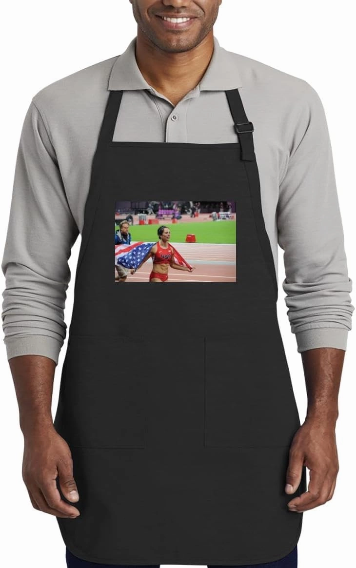 Jennifer Suhr - Kitchen Cooking Cotton Apron SRS #G779076, Black