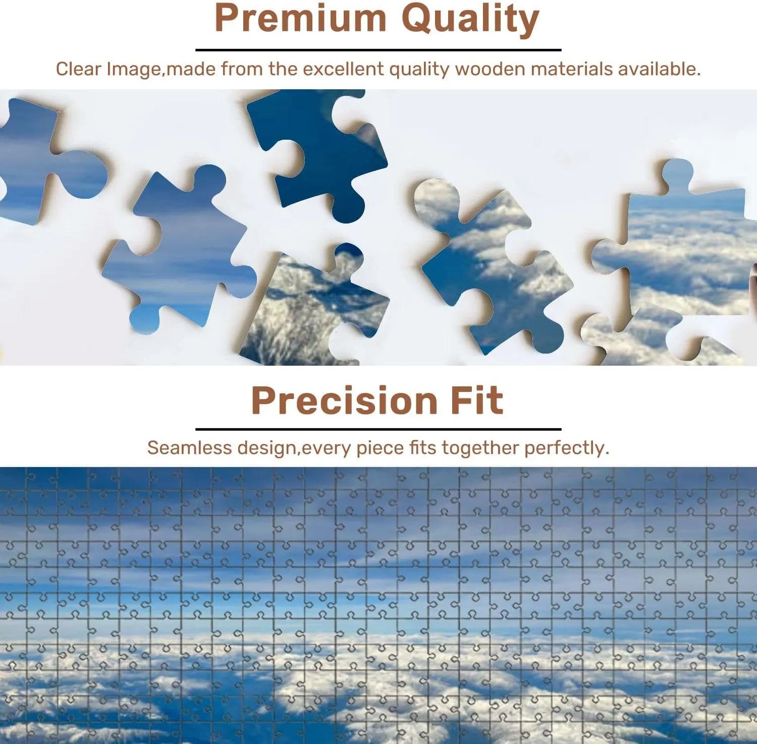 Jigsaw Puzzles 500 Pieces for Adult Aerial Views Rocky Mountains Surrounding Canmore Alberta Puzzle Game for Family Wooden Puzzle Toy Educational Games Puzzles for Home Decor