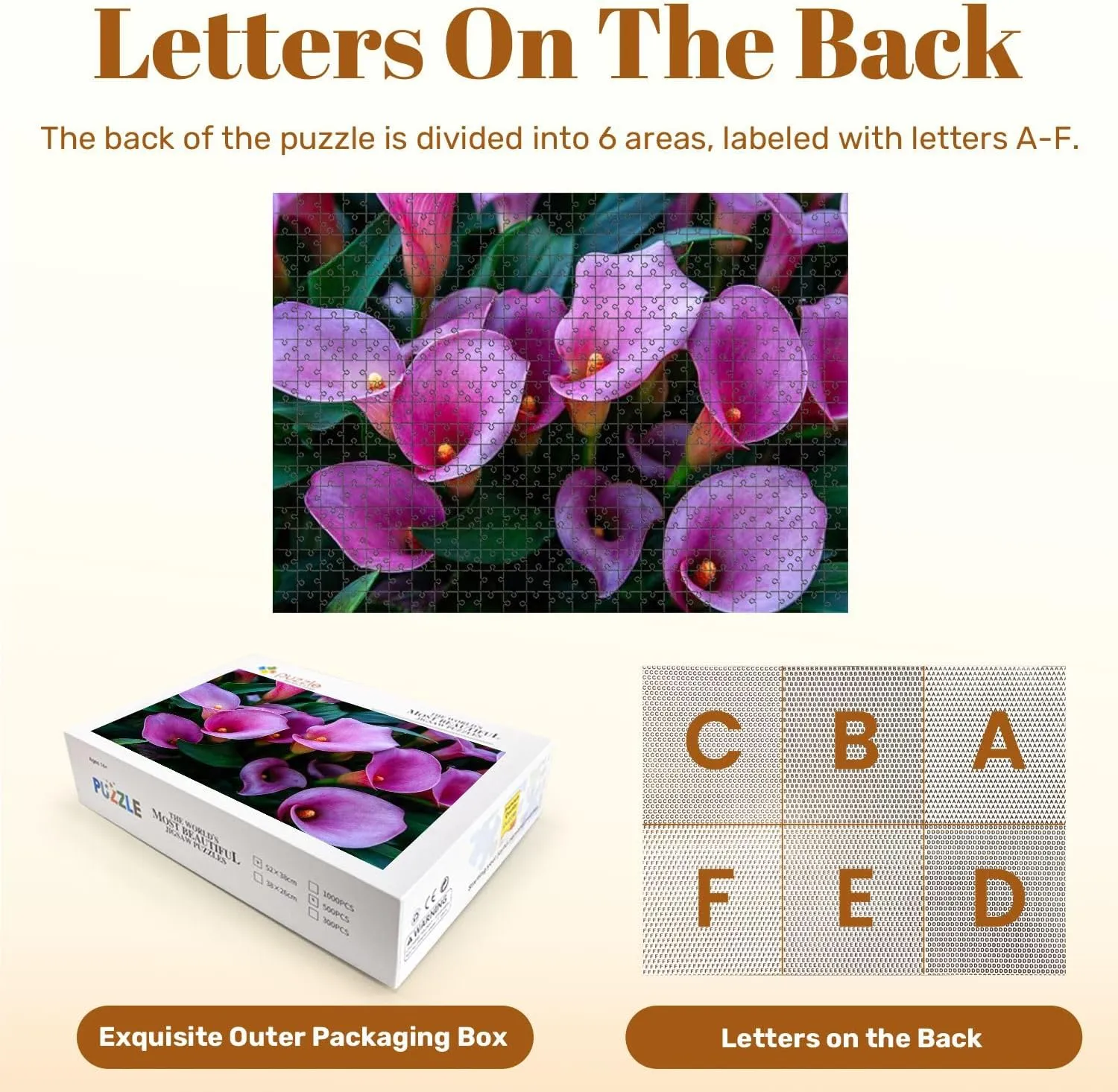 Jigsaw Puzzles 500 Pieces for Adult Calla lilys Abstract Keukenhof Flower Park Puzzle Game for Family Wooden Puzzle Toy Educational Games Puzzles for Home Decor