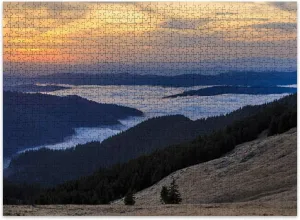 Jigsaw Puzzles 500 Pieces for Adult from Mountainside Meadow Forest Clouds Puzzle Game for Family Wooden Puzzle Toy Educational Games Puzzles for Home Decor