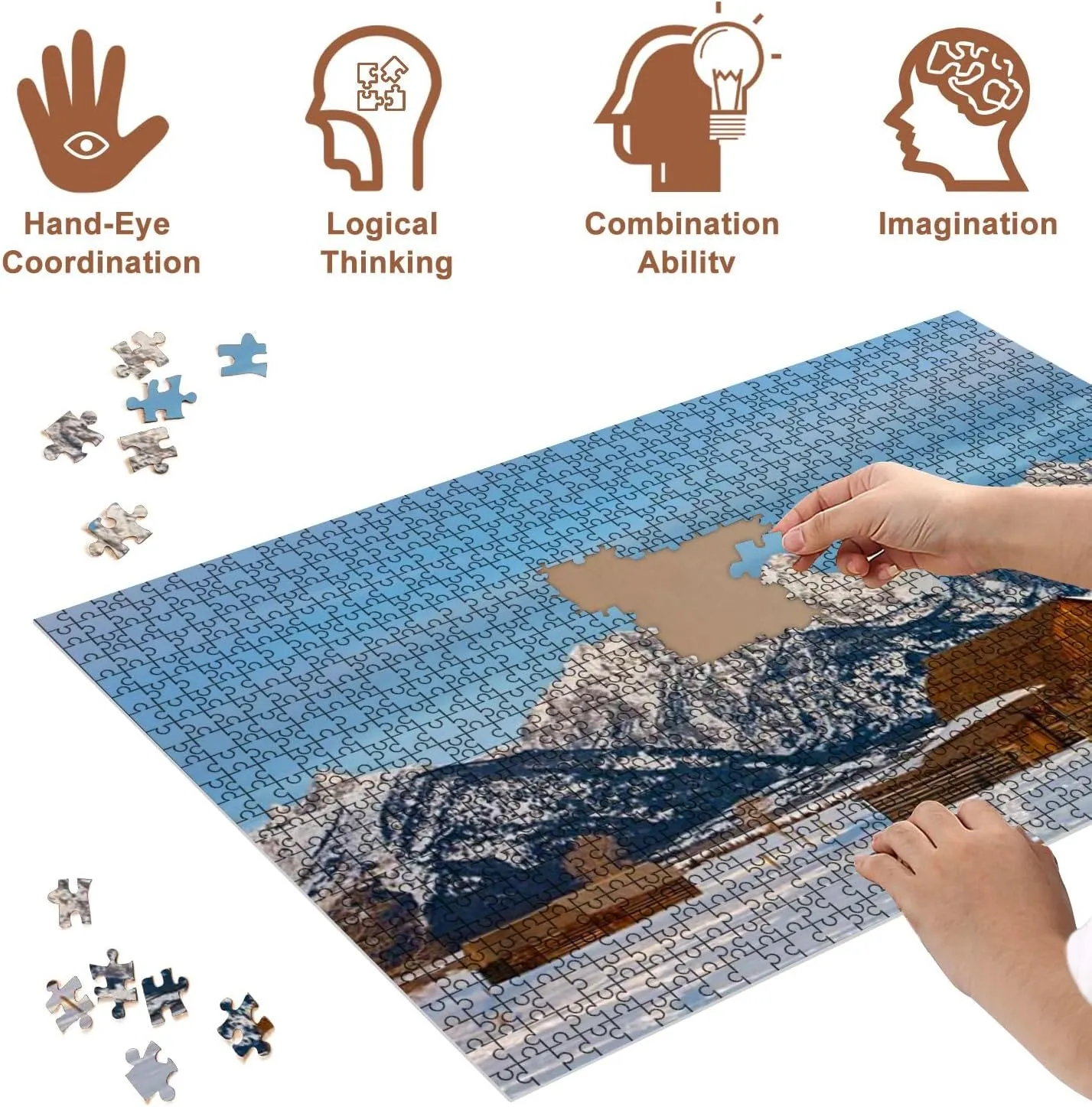 Jigsaw Puzzles 500 Pieces for Adult John Moulton Barn Grand Puzzle Game for Family Wooden Puzzle Toy Educational Games Puzzles for Home Decor