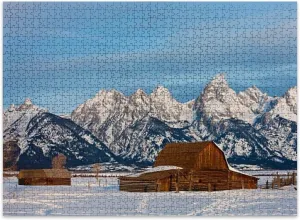 Jigsaw Puzzles 500 Pieces for Adult John Moulton Barn Grand Puzzle Game for Family Wooden Puzzle Toy Educational Games Puzzles for Home Decor