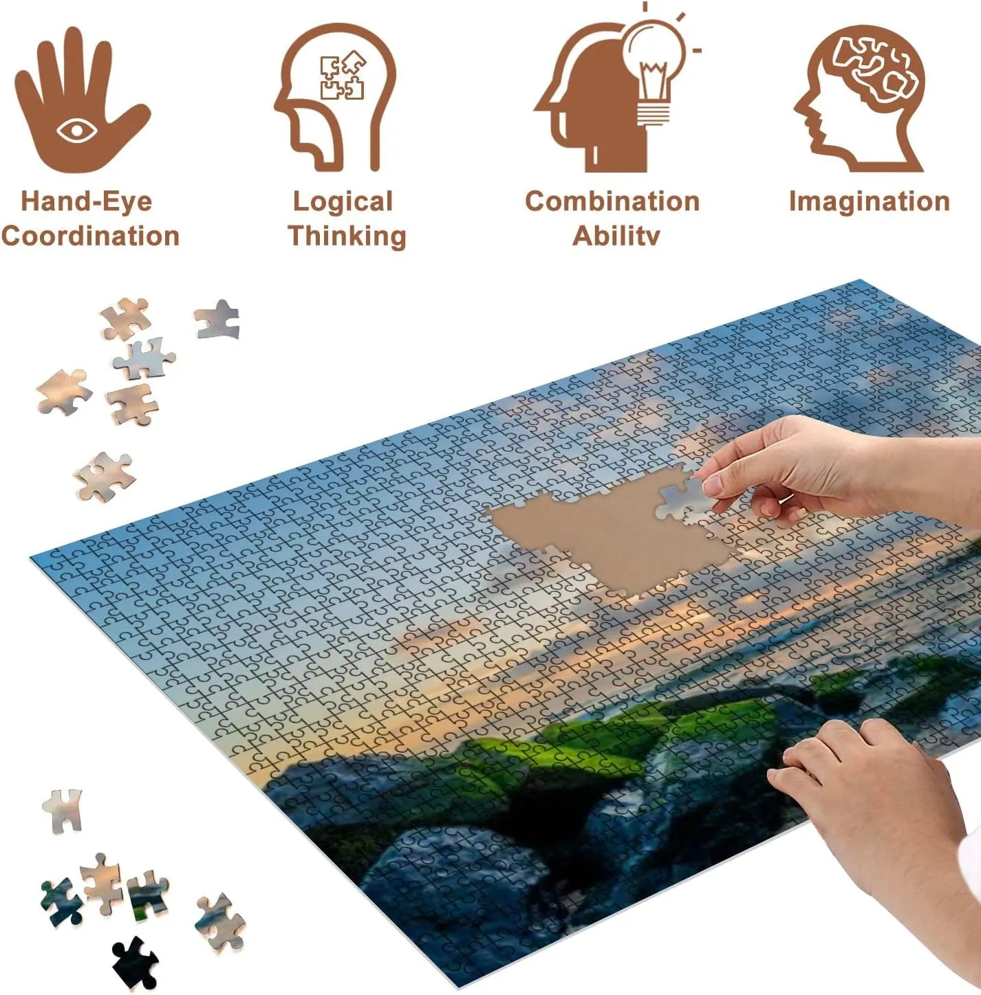 Jigsaw Puzzles 500 Pieces for Adult Just Another Summer Day Puzzle Game for Family Wooden Puzzle Toy Educational Games Puzzles for Home Decor