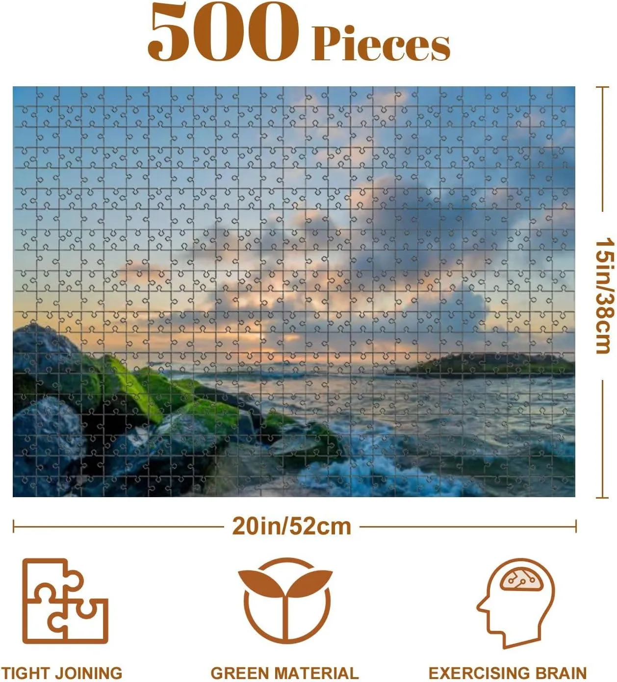 Jigsaw Puzzles 500 Pieces for Adult Just Another Summer Day Puzzle Game for Family Wooden Puzzle Toy Educational Games Puzzles for Home Decor