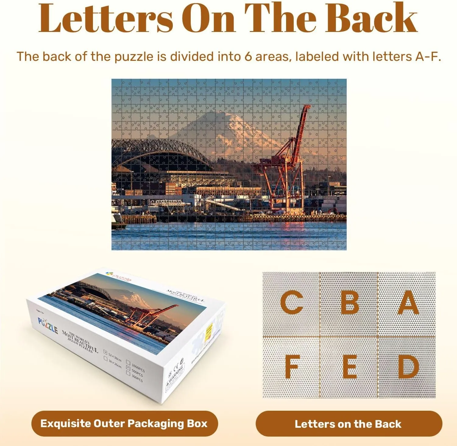 Jigsaw Puzzles 500 Pieces for Adult Mount Rainier Seattle Waterfront seattles Pictures Puzzle Game for Family Wooden Puzzle Toy Educational Games Puzzles for Home Decor
