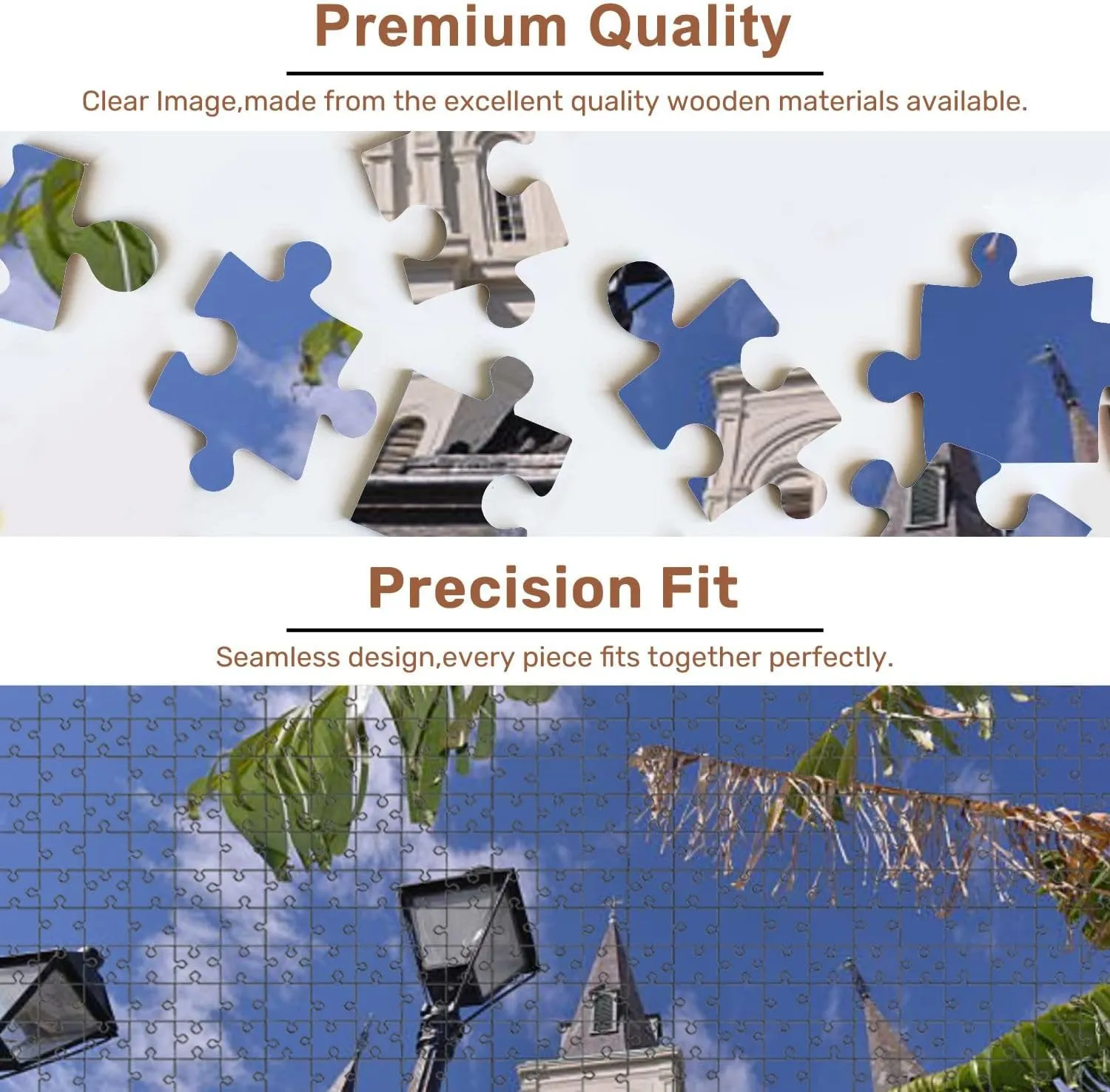 Jigsaw Puzzles 500 Pieces for Adult New Orleans Puzzle Game for Family Wooden Puzzle Toy Educational Games Puzzles for Home Decor