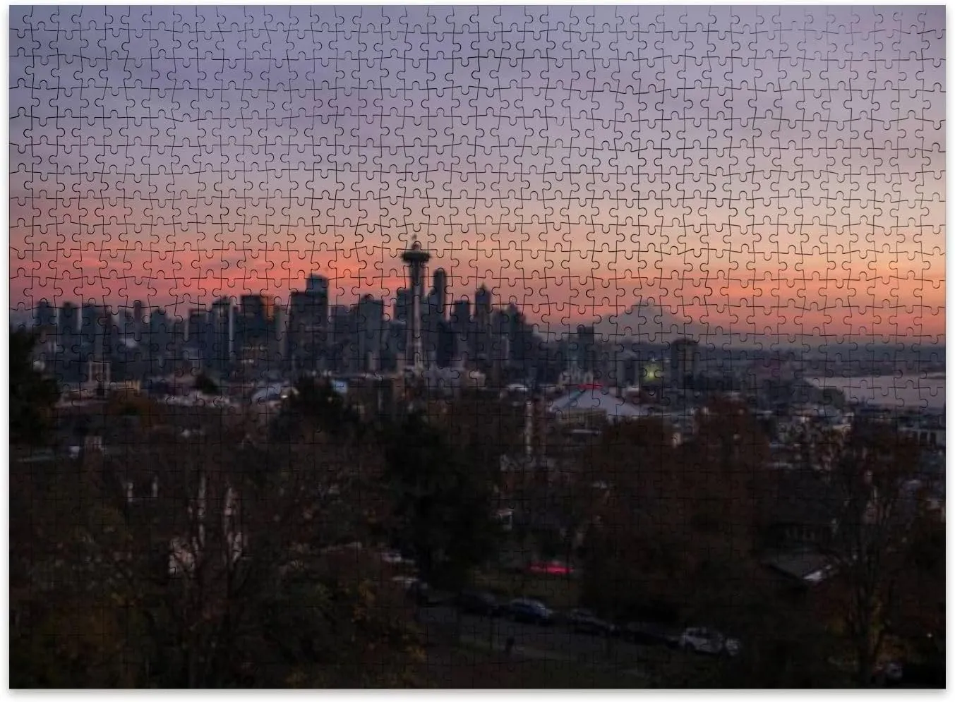 Jigsaw Puzzles 500 Pieces for Adult Seattle Puzzle Game for Family Wooden Puzzle Toy Educational Games Puzzles for Home Decor