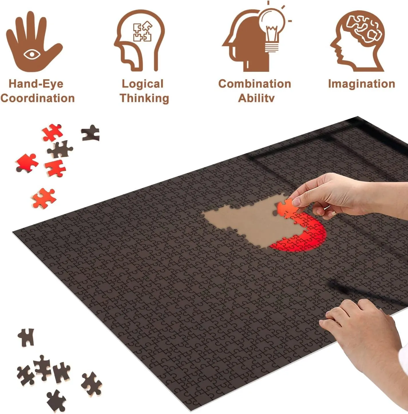 Jigsaw Puzzles 500 Pieces for Adult Sun View Sunset Seattle Puzzle Game for Family Wooden Puzzle Toy Educational Games Puzzles for Home Decor