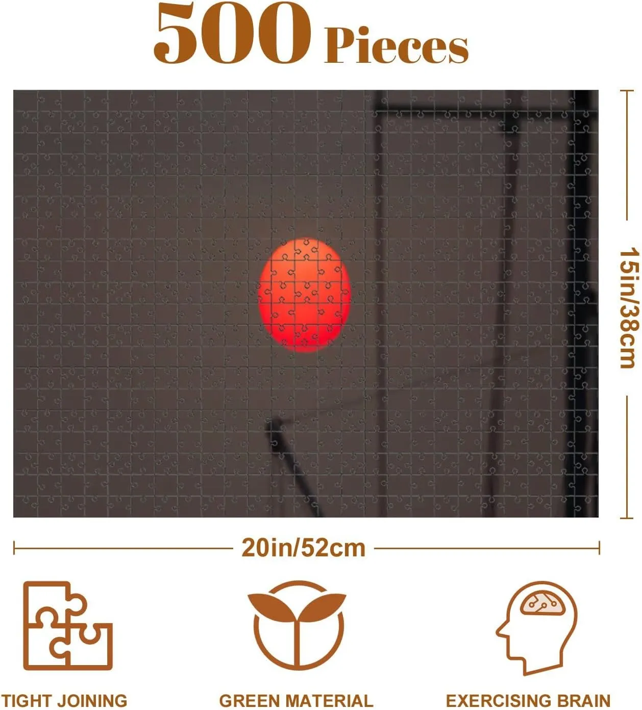 Jigsaw Puzzles 500 Pieces for Adult Sun View Sunset Seattle Puzzle Game for Family Wooden Puzzle Toy Educational Games Puzzles for Home Decor