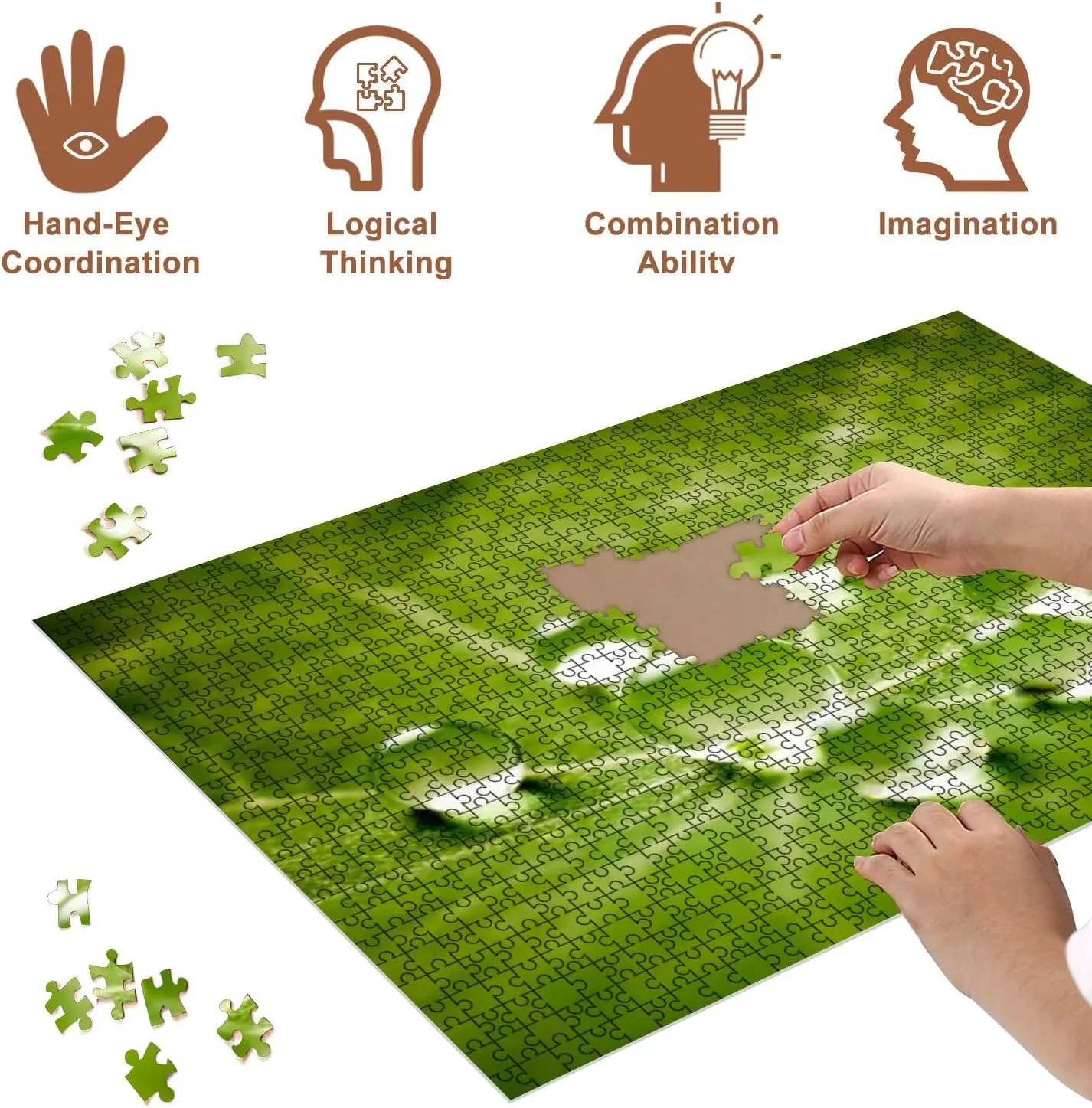 Jigsaw Puzzles 500 Pieces for Adult Water Drops Puzzle Game for Family Wooden Puzzle Toy Educational Games Puzzles for Home Decor