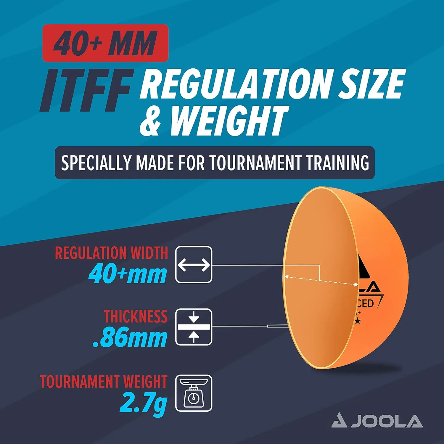 JOOLA Training 3 Star Table Tennis Balls 12, 60, or 120 Pack - 40 mm Regulation Bulk Ping Pong Balls for Competition and Recreational Play - Fun as a Cat Toy - Indoor and Outdoor Compatible