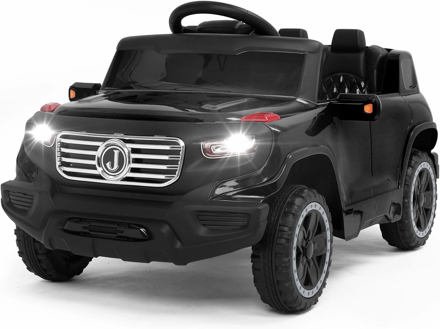 JOYMOR Kids Ride on Toy, Kids Truck 6V Battery Motorized Vehicles, w/Parent Remote Control, Children's Best Toy with 3 Speeds (Black)