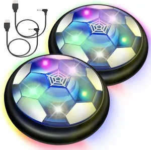JRD&BS WINL Hover Soccer Ball Toys for Boys Girls,Rechargeable Floating Soccer Ball with Led Lights and Foam Cushion,Indoor Air Football Game for Kids Age 3-12（2Pack