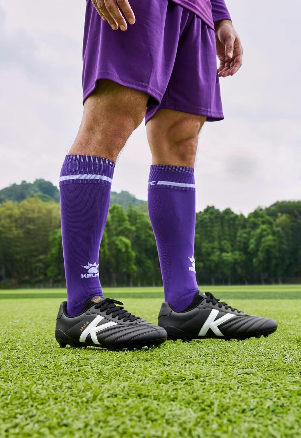 KELME Nebula Men's Soccer Cleats, Firm/Artificial Ground Shoes, for Outdoor Football Rugby Baseball