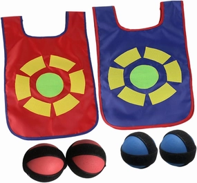 KICHOUSE Dodgeball Game for Boys and Girls 1 Set Sticky Vest Balls Blue/red Vest for Outdoor Play