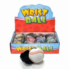 Kicko Practice Baseballs on Elastic Cord - 12 Pack - 2.25 Inch - Reactive Wrist Balls for Spring Training, Fun Outdoor Activity for Kids, Boy or Girl, Dog Toys, Party Favor, Carnival Prize, and More