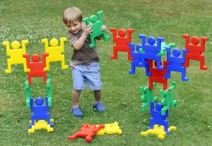 Kids Giant Acrobats Construction Set in Multicolored - Interlocking Toy Building Kit - 2  Years - 20 Pieces