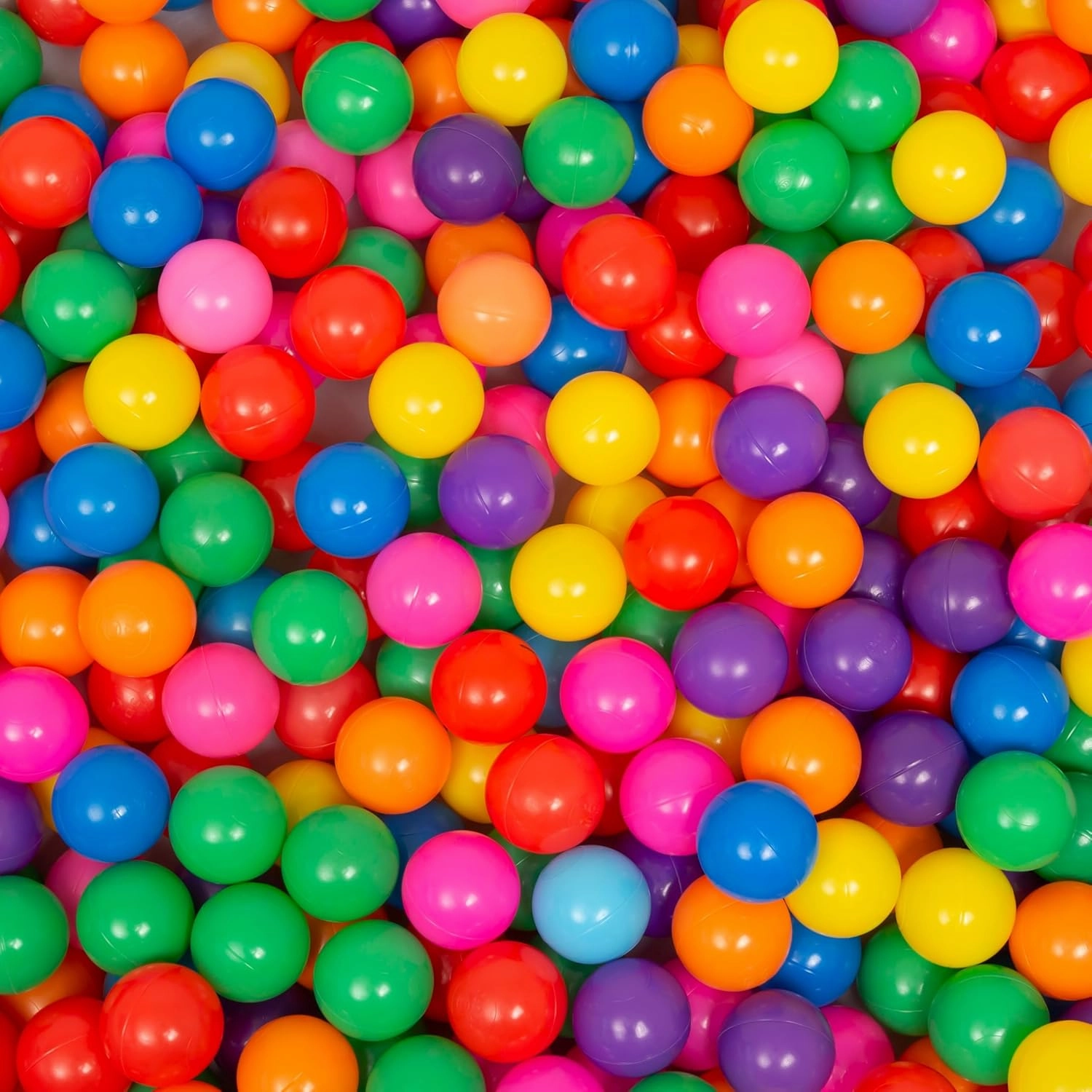 Kids Ball Pit Balls 500/1000 Count, 2.2inch Children Crush Proproof Plastic Balls for Ball Pit with 3 Bright Colors
