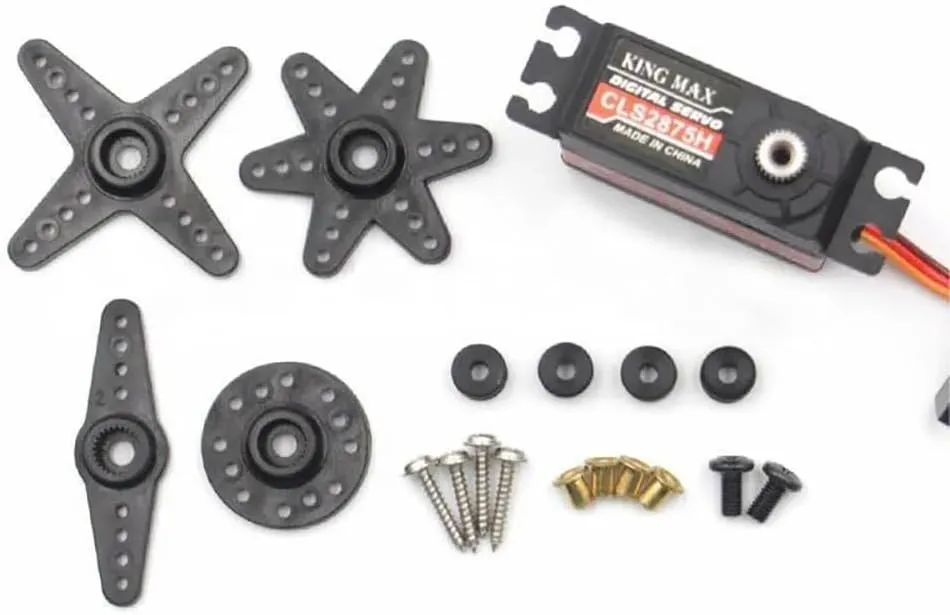 King max CLS2875H CLS2875H - 28g 10kg.cm Digital Metal Gears Mini Servos for RC 450 500 Airplane Helicopter Model Tail Swashplate (2pcs CLS2875H)