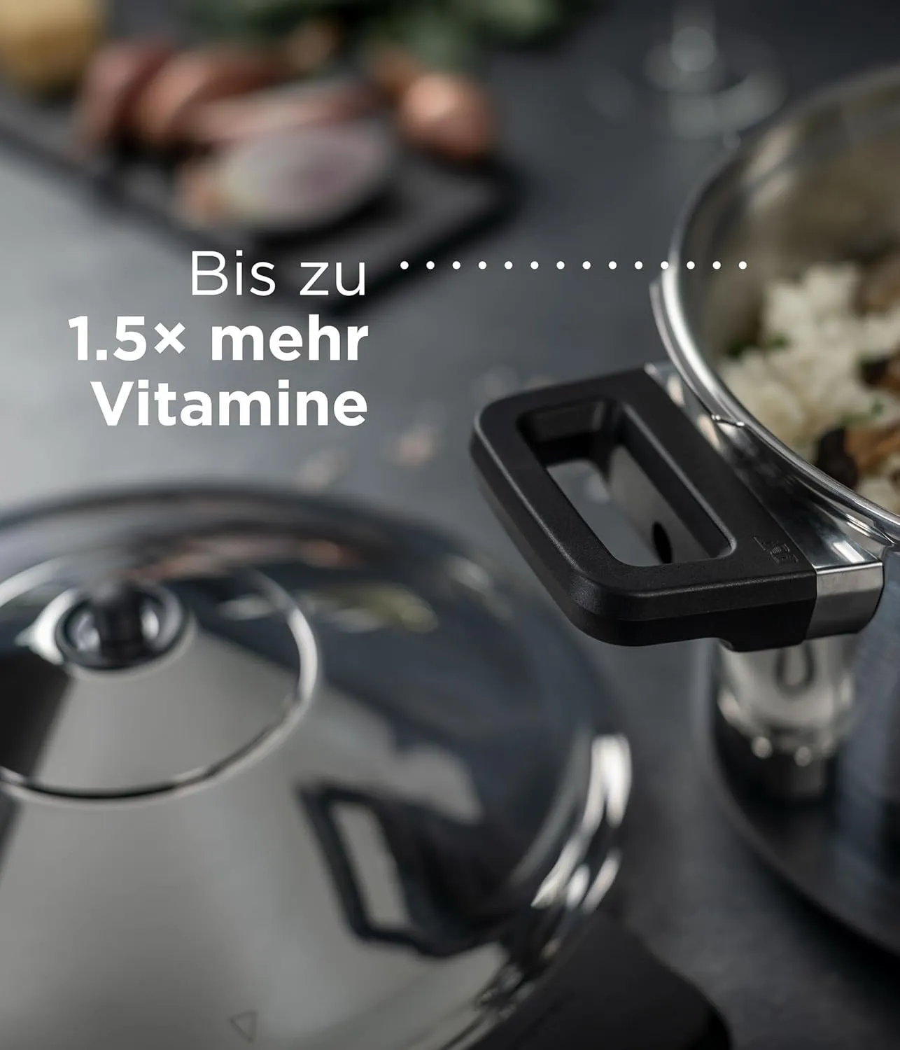 Kuhn Rikon DUROMATIC® Pressure Cooker 8.75” 6.3 qt family of 4 with side handles to save space