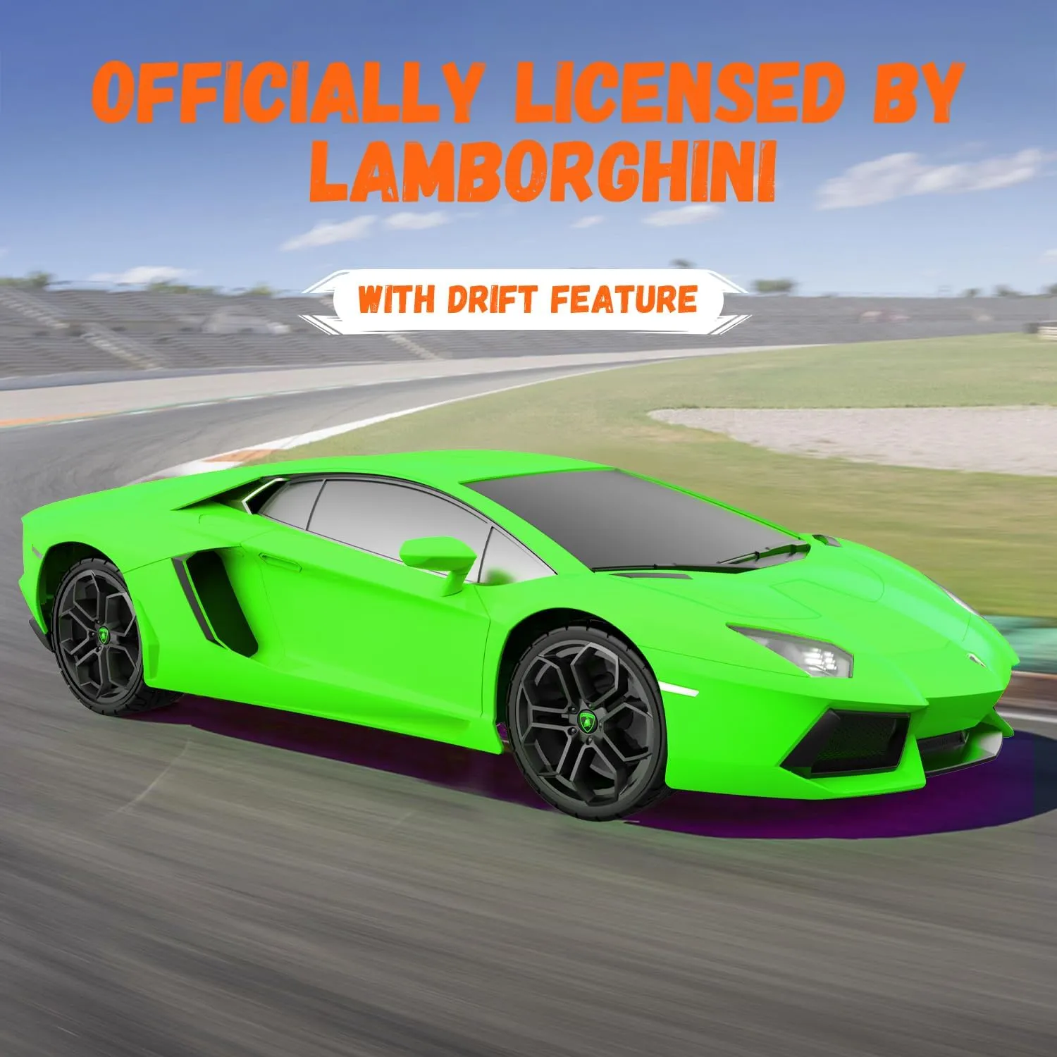 Lamborghini Remote Control Car, 1:12 Scale Official Licensed Lamborghini Toy Car, 2.4Ghz Lambo RC Drift Car Toys for Boys Age 8-12 Year Old Adults Birthday Gift Ideas, Drift Race Cars (Green)