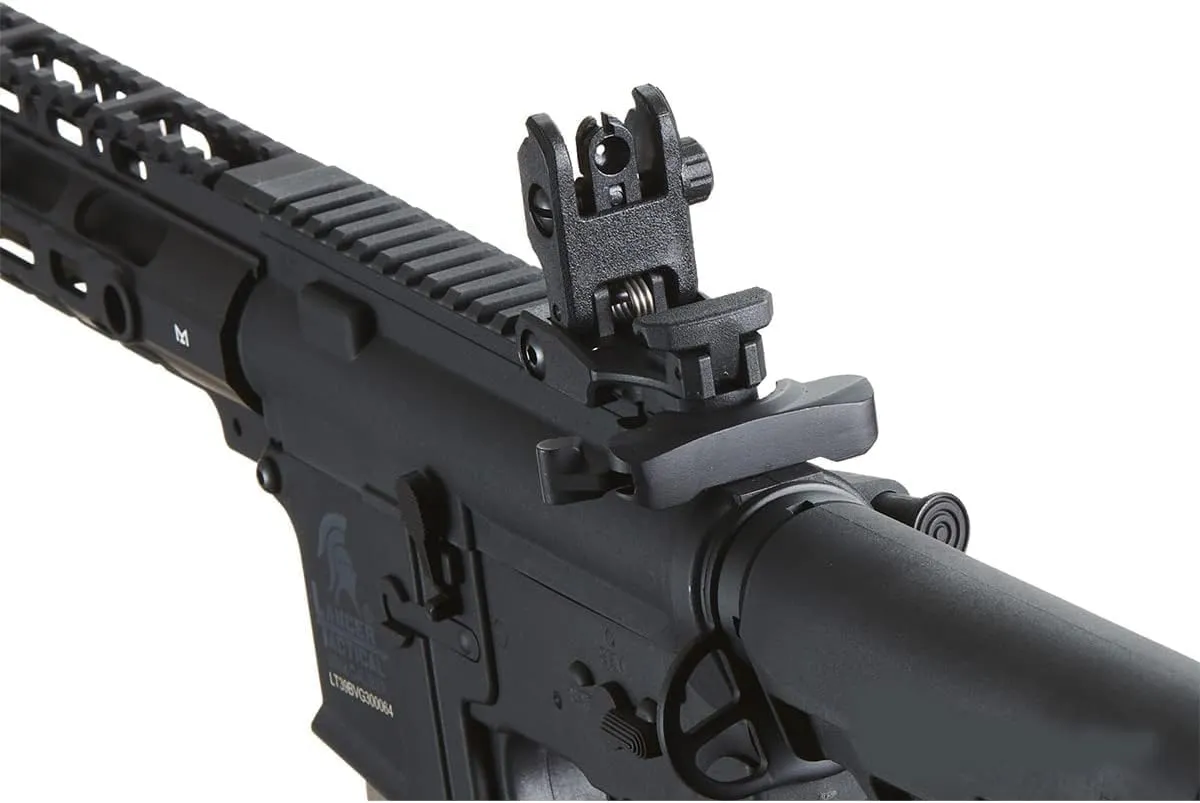 Lancer Tactical Gen 3 Programmable Trigger Hellion MLOCK 10" Delta Stock Lightweight Durable Polymer M4 Airsoft AEG w/Lipo Battery & Charger (ETU & MOSFET Included)