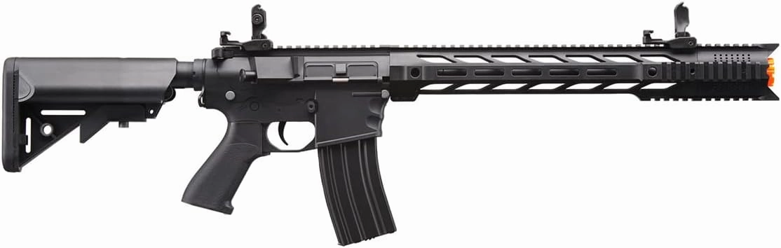 Lancer Tactical Gen 2 Durable Airsoft M4 SPR Interceptor AEG Polymer- Full/Semi-Auto, 1000 Rounds Bag of 0.20g BBS, Battery& Charger Included