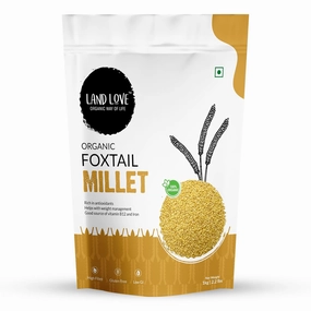 Land Love Organic Foxtail Millet 2.2 lbs – High-Protein, Rich in Fiber Whole Grain Superfood, Gluten-Free, Vegan, Non-GMO, Plant-Based Pantry Essential